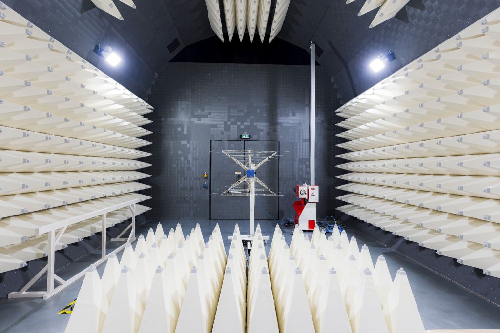 Interior of the EMC test chamber at Stancer Testing-Lab